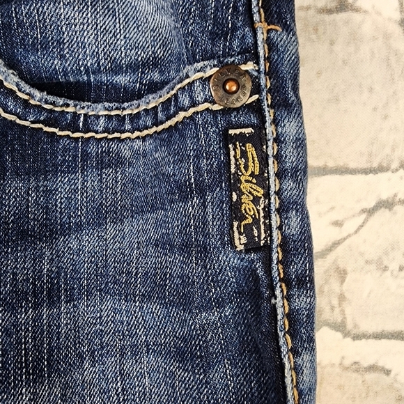 Silver Jeans Natsuki Midrise Bootcut Dark Wash Fade Size 29 - Picture 10 of 16